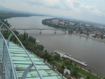 Donaubrücke Esztergom - Stúrova. Vom Turm der Basilika.